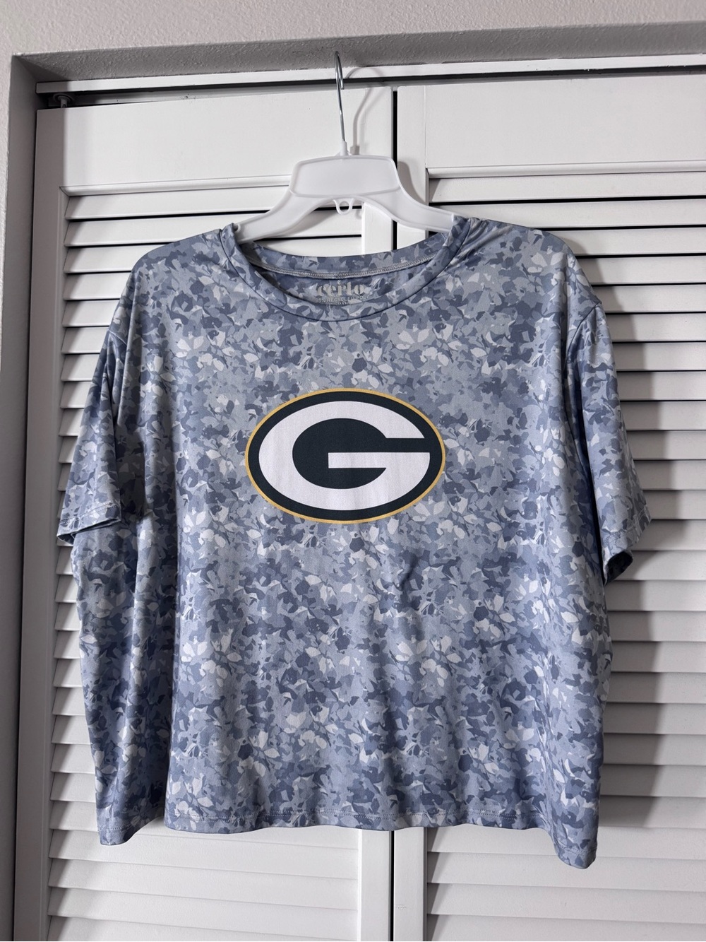 Green Bay Packers Gray Camo Logo Tee